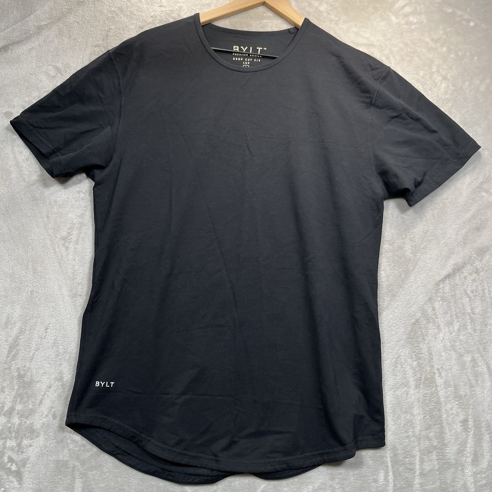 BYLT T-shirt L Short Sleeve Black Drop Cut Bylt Blend